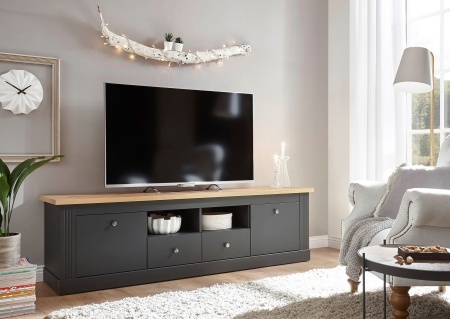 Comoda TV Westmister, Gri, 180 cm latime