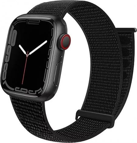 Curea pentru Apple Watch Ultra Uhkz, nailon, negru