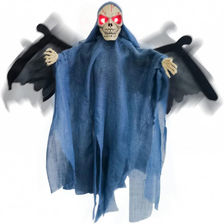 Decoratiune fantoma de Halloween, textil, 20 x 20 cm