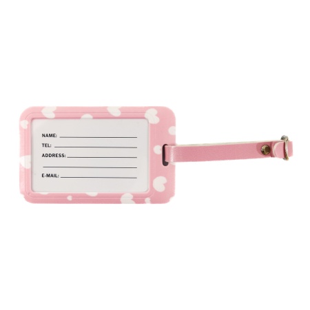 Eticheta de identificare bagaje Cute Cat Roz 11X7 cm
