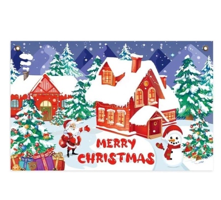 Fundal foto pentru Craciun Ljhysd, textil, multicolor, 115 x 180 cm
