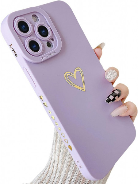 Husa de protectie pentru iPhone 11 PRO SmoBea, silicon, violet/auriu, 5,8 inchi