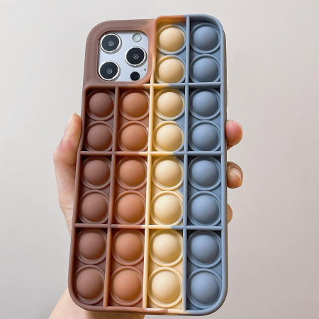 Husa de protectie pentru iPhone 12 Pro Max Pop It, silicon, multicolor, 6,7 inchi