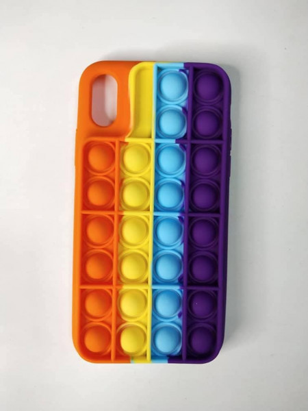 Husa de protectie pentru iPhone XR KinderPub, silicon, multicolor, 6.1 inchi