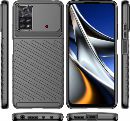 Husa de protectie pentru Xiaomi Poco X4 Pro 5G TingYR, silicon, negru, 6,67 inchi