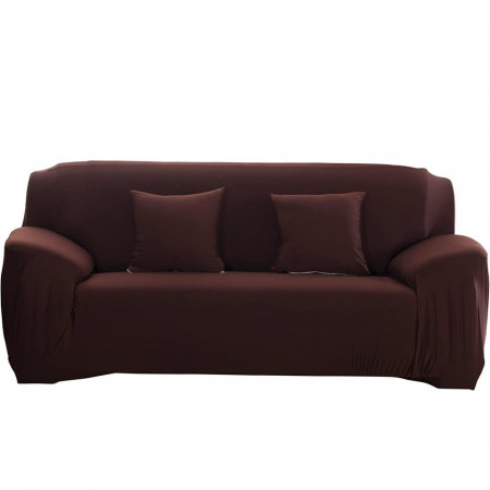 Husa pentru canapea cu 3 locuri Shinesky, maro, spandex, 190-230 cm