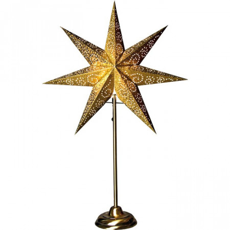 Lampa in forma de stea, Galbena, LED, 48 x 48 x 14 cm - Img 1