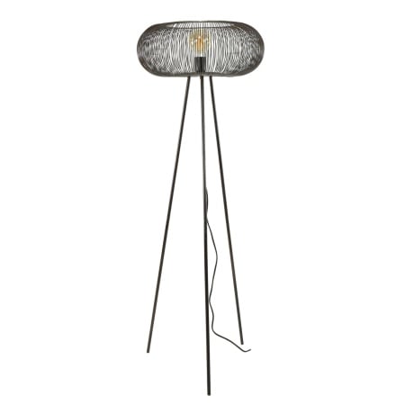 Lampadar Hidenari, metal, negru, 50 x 140 cm