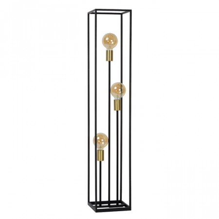 Lampadar Ruben, metal, negru, 120 x 22 x 22 cm, 40w - Img 1