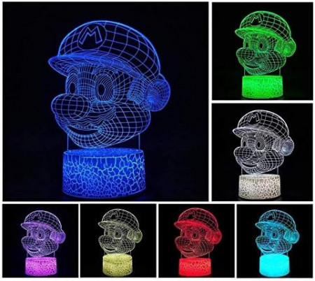 Lumina de noapte cu iluzie animata SMIN, LED/RGB, plastic, multicolor, 3D