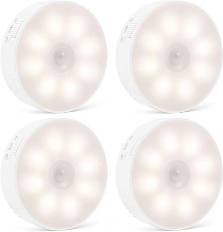 Lumina de noapte pentru copii Foonii, plastic, alb, 6 x 6 x 2 cm