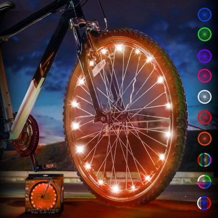 Lumini pentru roata de bicicleta Activ Life, silicon, portocaliu