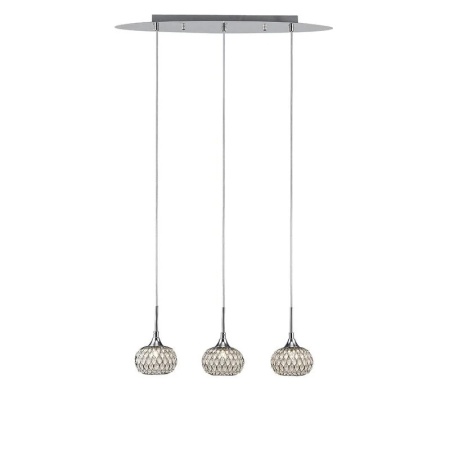 Lustra tip pendul Chelsie, 3 lumini, sticla/metal, 12 x 30 cm