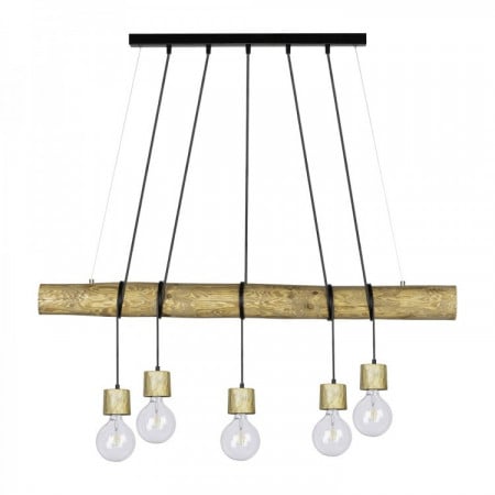 Lustra tip pendul Trabo Pino, lemn/metal, 115 x 150 x 12 cm - Img 1