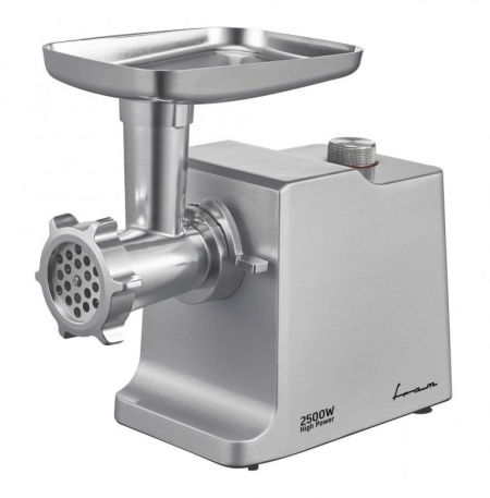 Masina de tocat FRAM FMG-2500X, 2500 W, capacitate de tocare: ≥ 2 kg/min, accesorii pentru rosii si carnati, 2 site de taiere, 2 viteze + functie Reverse, Aluminiu, RESIGILAT, 1 AN GARANTIE