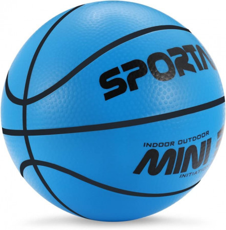 Mini minge de baschet Baby-go, PVC, albastru/negru, 12,7 cm - Img 1