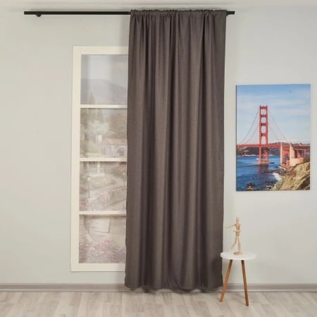 Perdea Lilijan Home & Curtain, poliester, gri, 280 x 350 cm