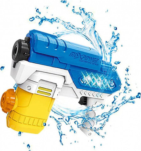 Pistol cu apa electric pentru copii HITNEXT, ABS, multicolor, 300 ml