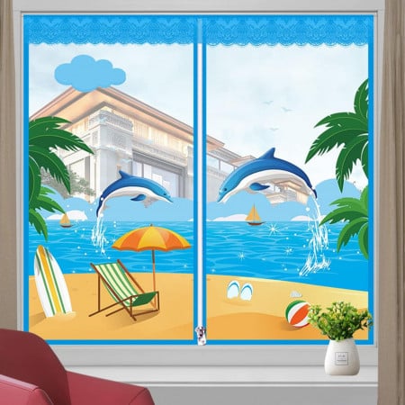 Plasa de tantari pentru ferestre Durdiiy, textil, multicolor, 80 x 100 cm