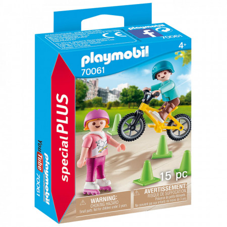 Playmobil Special Plus - Figurine copii cu role si bicicleta - Img 1