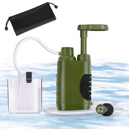 Pompa pentru filtrarea apei OFFOF, ABS, verde/negru, 16,5 x 8,5 cm - Img 1