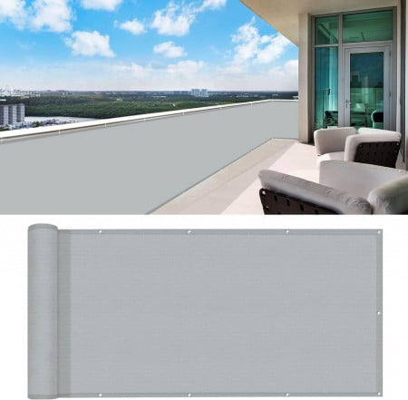 Prelata pentru balcon HENG FENG, polietilena, gri, 75 x 500 cm