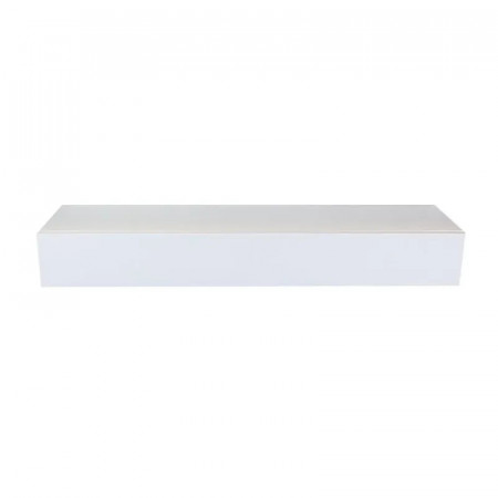 Raft cu sertar pentru depozitare Federico, MDF, alb, 60 x 15 x 8 cm