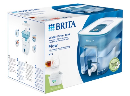 Recipient filtrant Brita Flow XXL Maxtra PRO, 8.2L, albastra, Resigilat, Grad A