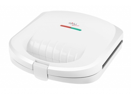 RESIGILAT - Sandwich maker GALLET SAUMUR CRO625, 800 W, 4 sandwich-uri triunghiulare, alb