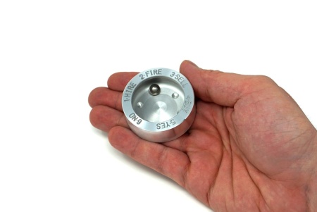 Ruleta pentru luarea deciziilor Allpremio, aluminiu, argintiu, 5 x 1,5 cm