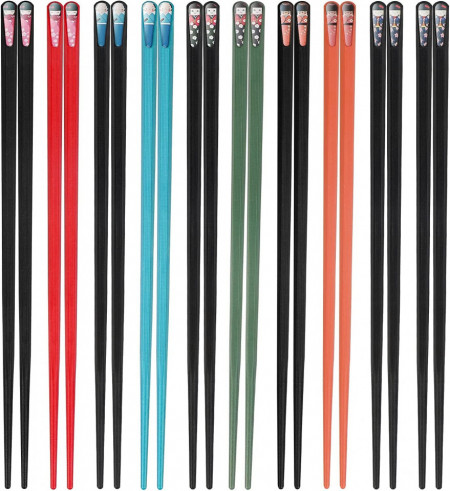 Set 10 perechi de betisoare Pwsap, fibra de sticla, multicolor, 24 cm