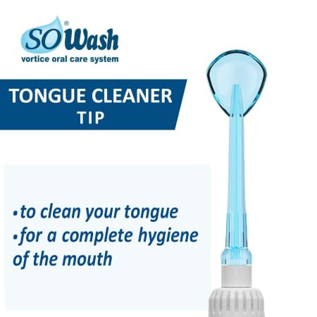 Set 2 capete So Wash Tongue Clean curatare limba, pentru dus electric cu rezervor