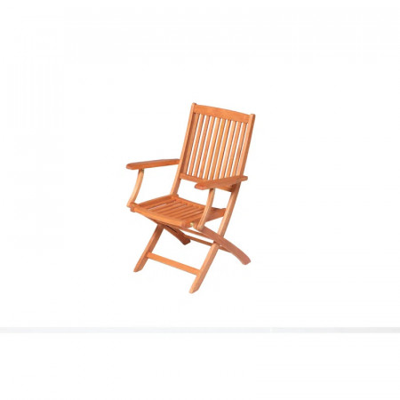 Set 2 scaune pliabile de gradina Adalmiina, lemn masiv, natur, 94 x 50 x 60 cm