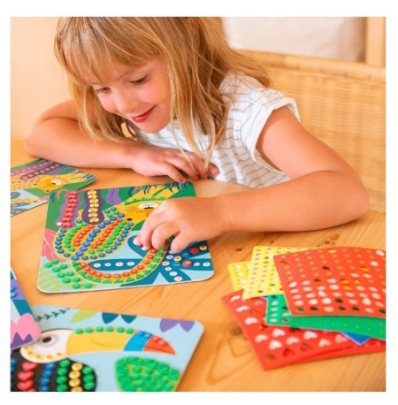 Set 4 planse mozaic, APLI Kids, 4+ ani, Multicolor