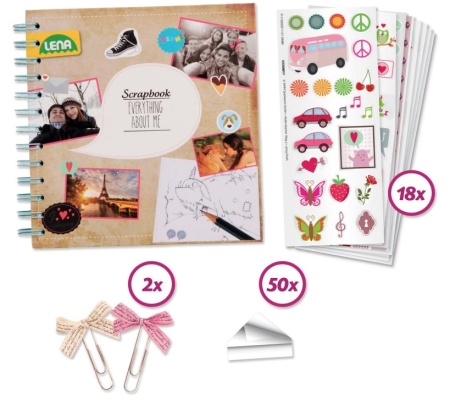 Set creativ jurnal Lena cu agenda si 20 teme ce pot fi decorate, stickere si alte accesorii