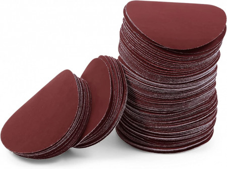 Set de 100 de discuri abrazive Leontool, oxid de aluminiu, rosu, 1500, 7,5 cm