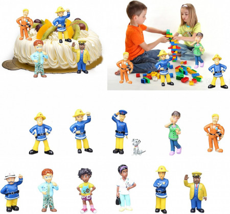 Set de 12 figurine pentru decorare tort Smileh, plastic, multicolor, 3-6 cm