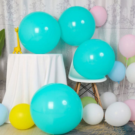 Set de 15 baloane pentru heliu Wonderland, turcoaz, latex, 45 cm - Img 1