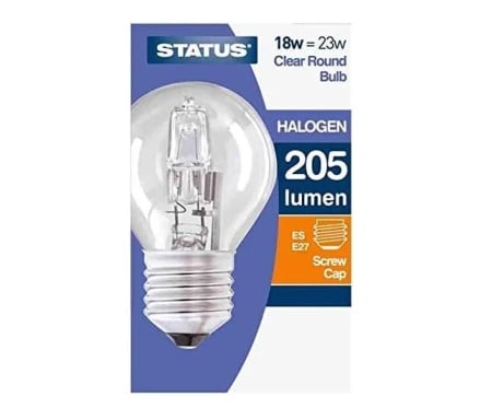 Set de 2 becuri cu halogen E27 Status, 18W, 7,5 x 4,5 cm