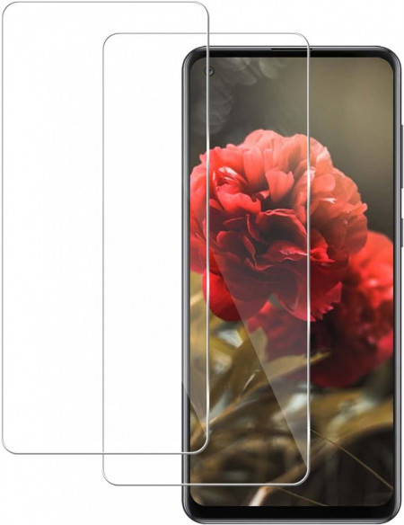 Set de 2 folii de protectie ecran pentru Samsung Galaxy A21 REROXE, sticla securizata, transparent - Img 1