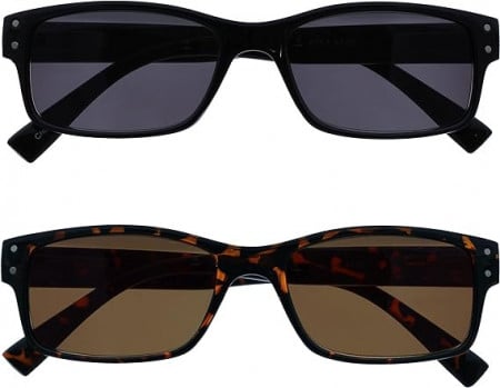 Set de 2 perechi de ochelari de citit la soare The Reading Glasses, negru/maro, +1.00