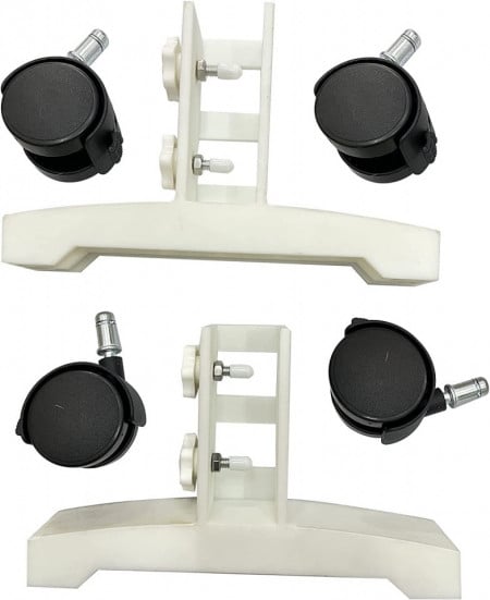 Set de 2 suporturi pentru incalzitor PEEOED, metal/plastic, alb/negru, 20 x 13 cm