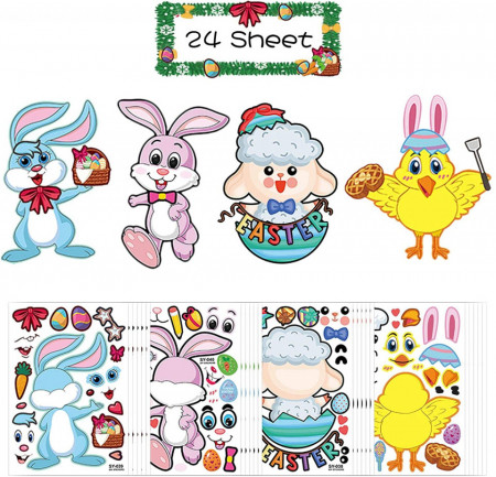 Set de 24 foi cu stickere pentru Paste ZEHOK, vinil, multicolor