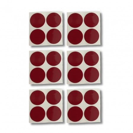 Set de 24 tampoane adezive fata-verso pentru montare si inlocuire Red Goat, spuma, transparent, rotund, 50 mm