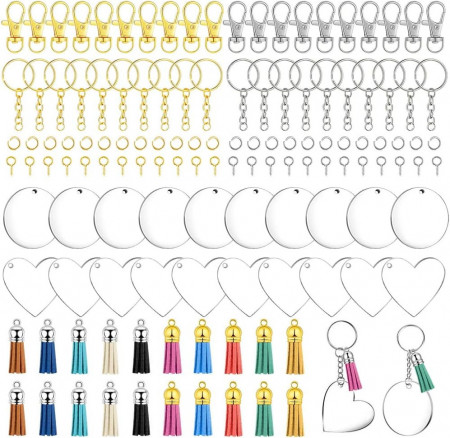 Set de 280 accesorii pentru brelocuri Geluode, acril/metal, multicolor