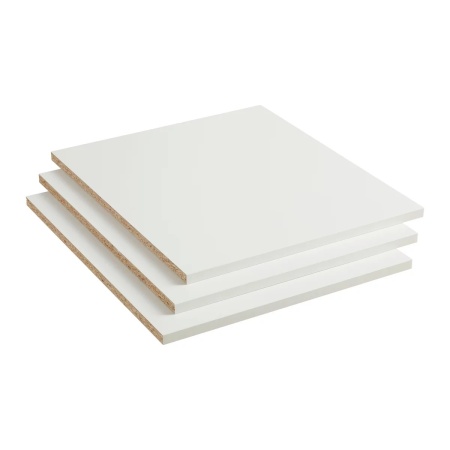 Set de 3 polite Lasse, albe, 42,55/1,6/50,5 cm
