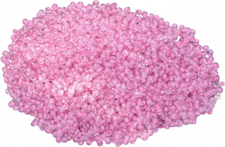 Set de 3000 margele AERZETIX, plastic, roz, 1 x 2 mm