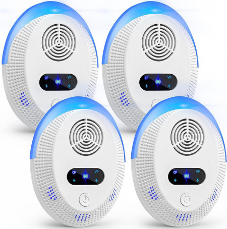 Set de 4 dispozitive electrice anti-insecte Pikile, ABS, alb/albastru
