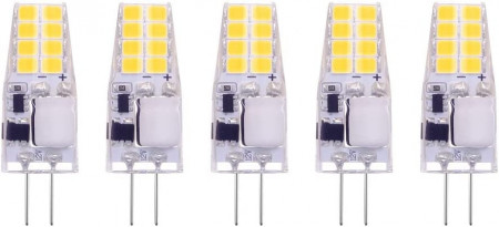 Set de 5 becuri G4 Terrarrell, LED, alb rece, 37 x 12,6 mm, 180 lumeni