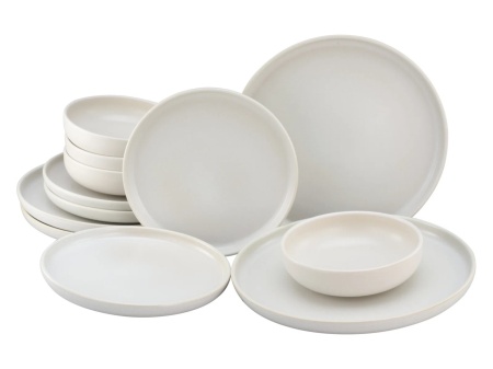 Set de vase Creatable, ceramica, alb, 12 piese